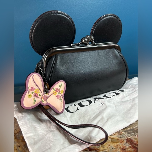 Coach Handbags - Disney x Coach Minnie Mouse Ears Framed Kiss-lock Clutch Limited Edition F30212
